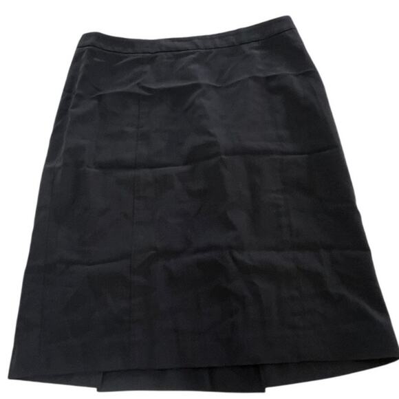 Theory Skirt Womens 8 Black Wool Blend Office Career Pencil Knee Length Classic - Picture 1 of 7